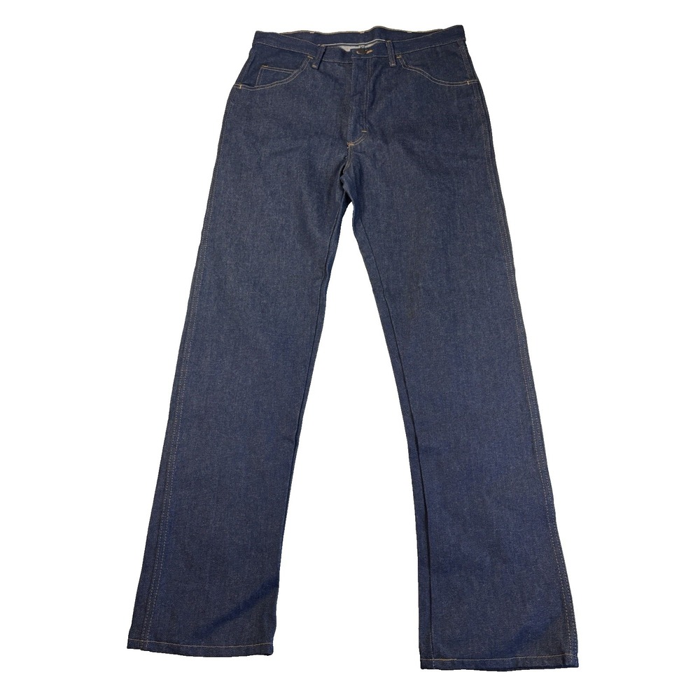 Rustler Men's 36X34 Dark Wash Regular Boot Raw Denim Jeans Western Cowboy Ranch